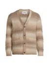 Corridor Striped Brushed Alpaca-blend Cardigan In Brown