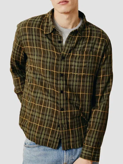 Corridor Crinkle Plaid Cotton Blend Button-up Shirt In Multi