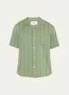 CORRIDOR MEN'S STRIPED SEERSUCKER CAMP SHIRT