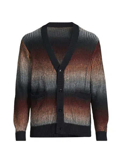 Corridor Men's Zion Dusk Ombré Ribbed Cardigan In Blue