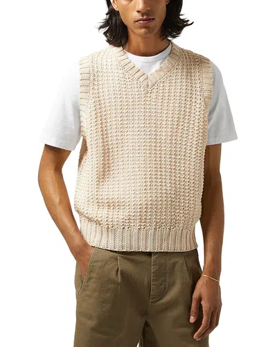 Corridor Mercerized Sweater Vest In Beige