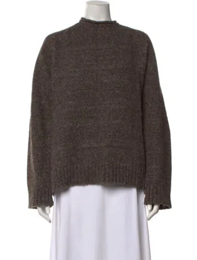 Pre-owned Corridor Mock Neck Sweater In Brown