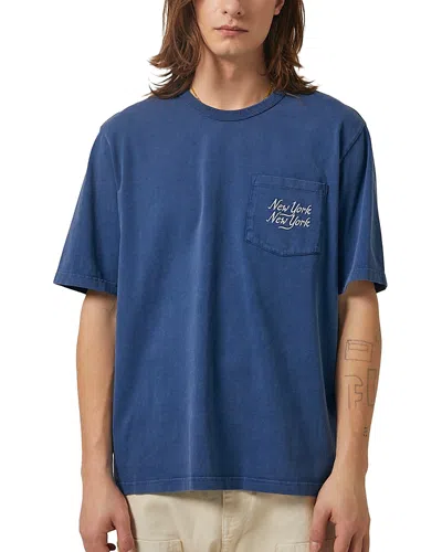 Corridor Ny Script Pocket Tee In Blue