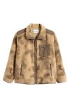Corridor Oak Shell-trimmed Printed Fleece Jacket In Brown