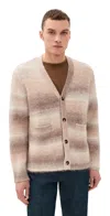 Corridor Striped Brushed Alpaca-blend Cardigan In Brown