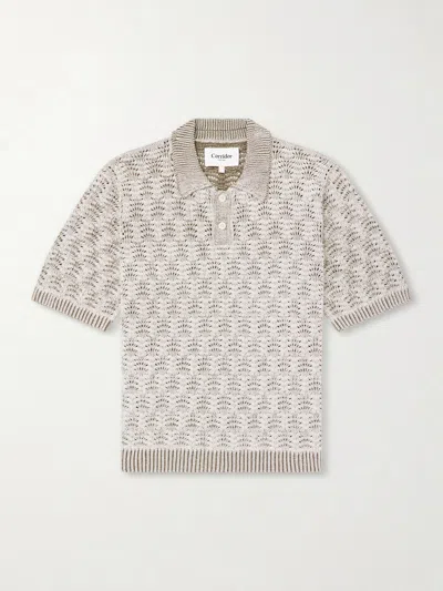 Corridor Open-knit Pima Cotton Polo Shirt In Multi