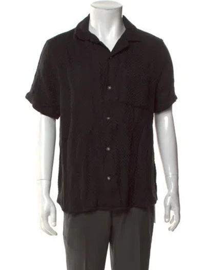 Pre-owned Corridor Patterned Short Sleeve Shirt In Black