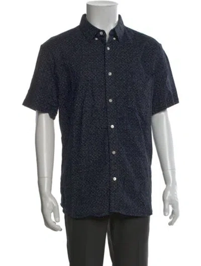 Pre-owned Corridor Patterned Short Sleeve Shirt In Blue