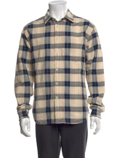 Pre-owned Corridor Plaid Print Long Sleeve Shirt In Neutrals