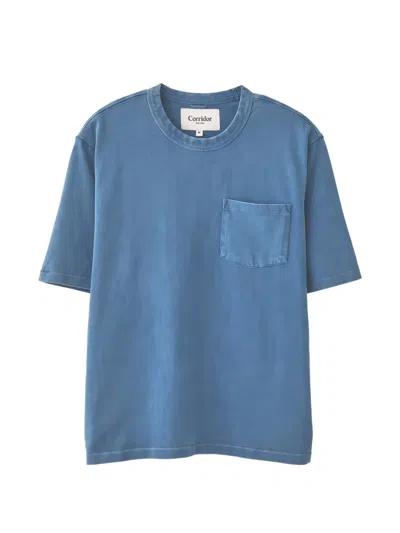 Corridor Pocket-detail Jersey T-shirt In Blue