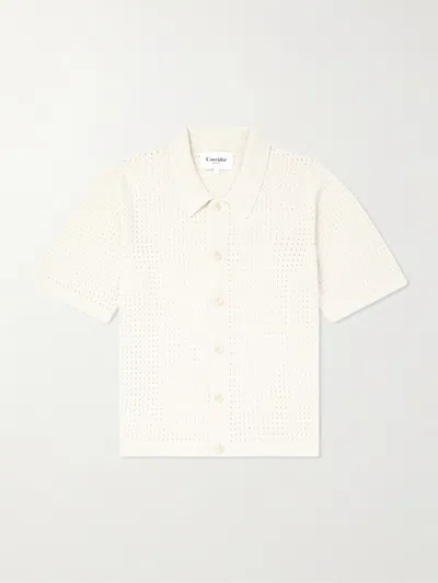Corridor Pointelle-knit Organic Cotton Shirt In Multi
