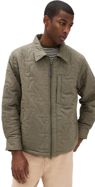 Corridor Quilted Cotton Jacket In Green