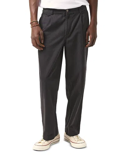 Corridor Regular Fit Heavy Twill Pleated Pants In Black