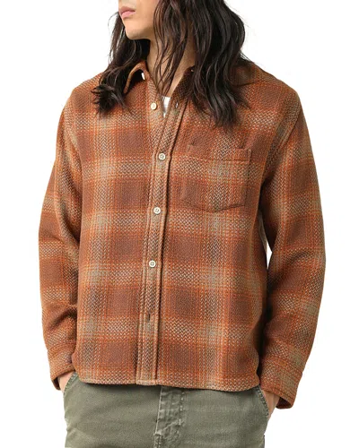 Corridor Regular Fit Plaid Shirt Jacket In Brown