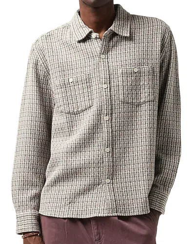 Corridor Regular Fit Reverse Tweed Shirt In Nat