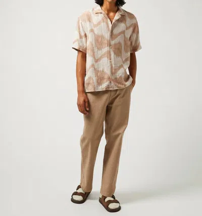 Corridor Resonance Jacquard Short Sleeve Camp Shirt In Blue