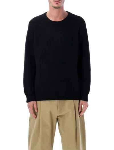 Corridor Ribbed Wool Cashmere Crewneck Sweater - Size L In Black