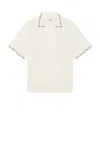 Corridor Rose Chain Short Sleeve Camp Shirt In White