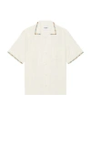 Corridor Rose Chain Short Sleeve Camp Shirt In White