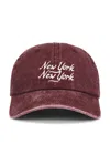 Corridor Script Ny Ny Cap In Burgundy