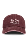 Corridor Script Ny Ny Cap In Burgundy