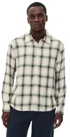 Corridor Shadow Check Button Down Shirt Green In Multi