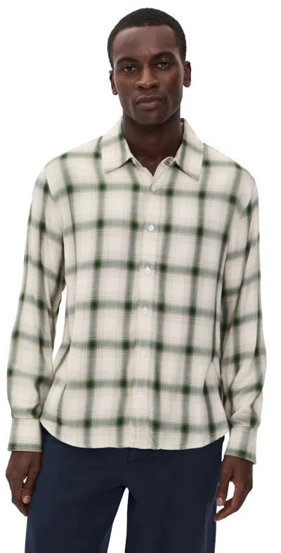 Corridor Shadow Check Button Down Shirt Green