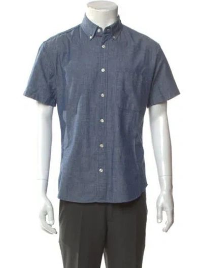 Pre-owned Corridor Short Sleeve Denim Shirt In Blue