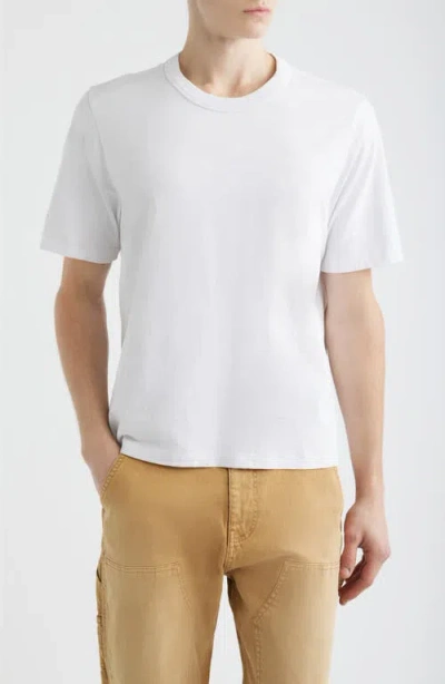 Corridor Slub Cotton Crewneck T-shirt In White