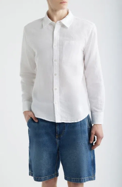 Corridor Men's Resonance Linen-cotton Shirt In White