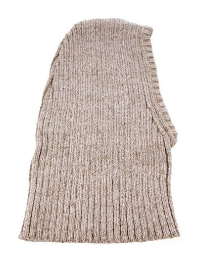 Pre-owned Corridor Solid Wool Balaclava In Neutral