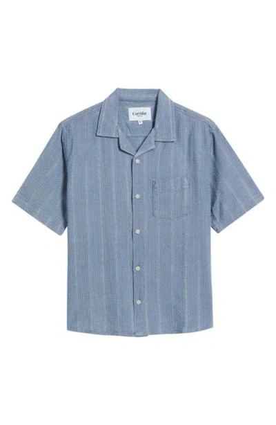 CORRIDOR CORRIDOR STRIPE SEERSUCKER CAMP SHIRT