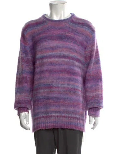 Pre-owned Corridor Striped Crew Neck Pullover In Purple