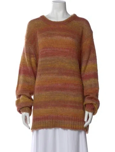 Pre-owned Corridor Striped Crew Neck Sweater In Brown