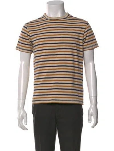 Pre-owned Corridor Striped Crew Neck T-shirt In Neutrals