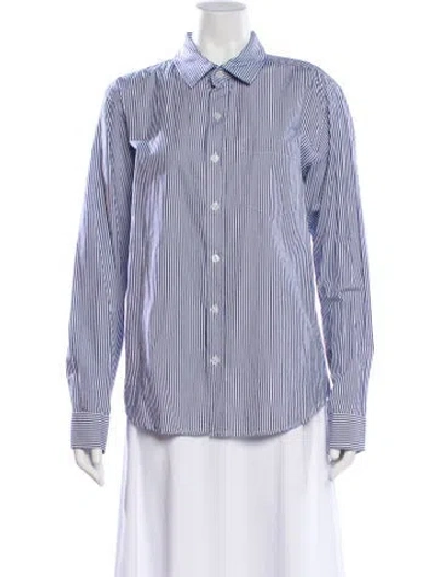 Pre-owned Corridor Striped Long Sleeve Button-up Top In Multi