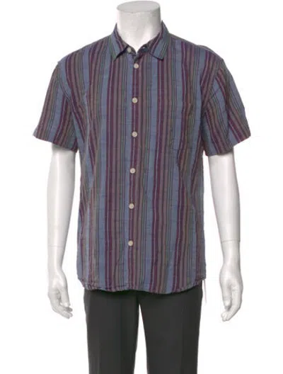 Pre-owned Corridor Striped Short Sleeve Shirt In Multicolor