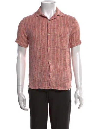 Pre-owned Corridor Striped Short Sleeve Shirt In Pink