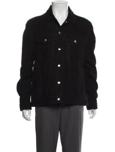 Pre-owned Corridor Suede Trucker Jacket In Black