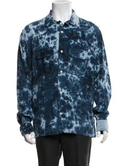 Pre-owned Corridor Tie-dye Print Long Sleeve Shirt In Blue