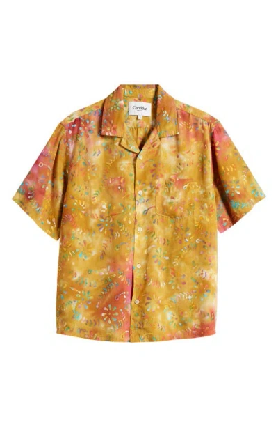 Corridor Tiger Lily Floral Camp Shirt In Orange