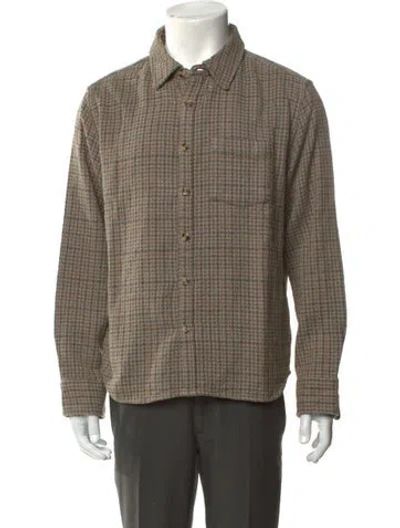 Pre-owned Corridor Tweed Pattern Long Sleeve Shirt In Neutral