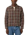 Corridor Venice Plaid Cotton Zip-up Shirt Jacket In Brown
