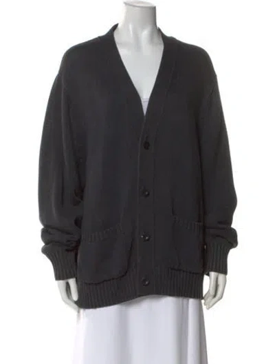 Pre-owned Corridor V-neck Sweater In Gray