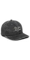 Corridor Washed Script Cap Black In Black