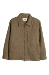 Corridor Water Repellent Quilted Cotton Jacket In Army