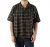 Corridor Wavy Linen Shirt In Black In Pattern