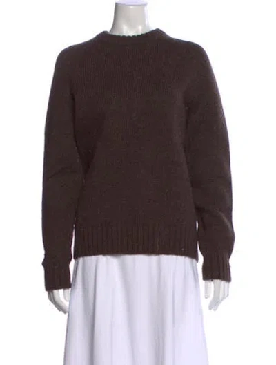 Pre-owned Corridor Wool Crew Neck Sweater In Brown