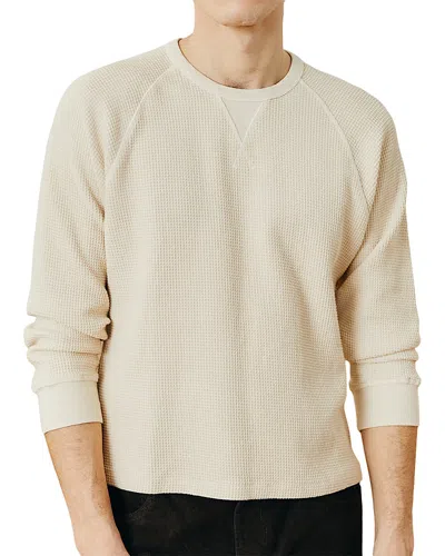 Corridor Yoke Stitch Cotton Thermal Shirt In Natural