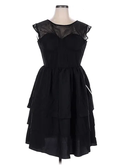 Corset Story Cocktail Dress In Black